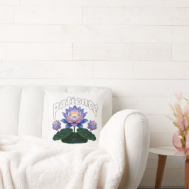 Cojín Decorativo Arabic Calligraphy Sabr Patience - Zen Lotus Flowe