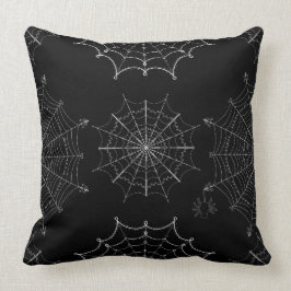 Cojín Decorativo Araña negra y blanca de Halloween