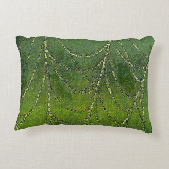 Cojín Decorativo Araña Web con gotas machacadas Resumen de arte (Reverso)