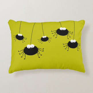 Cojín Decorativo Arañas colgantes lindas de Halloween reversibles