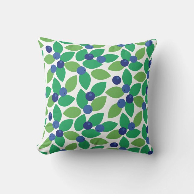 Cojín Decorativo Arándano azul. (Anverso)