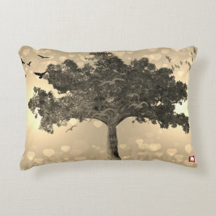 Cojín Decorativo Árbol abstracto de oro ZALMAXI HOME Accent Pillow