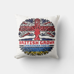 Cojín Decorativo Árbol británico ucraniano del Reino Unido