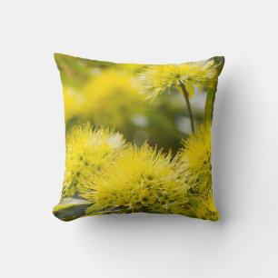 Cojín Decorativo Árbol de Acacia Amarillo Brillante