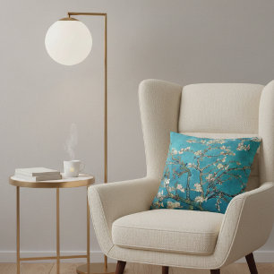 Cojín Decorativo Arbol de almendras floreciente Van Gogh