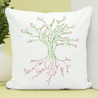Árbol de Amor de la Vida Arte Blanco Verde Corazon