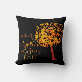Cojín Decorativo Árbol de arce rojo otoñal personalizado