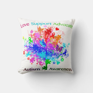 Cojín Decorativo Árbol de autismo en el espectro