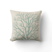 Árbol de coral en verde marino