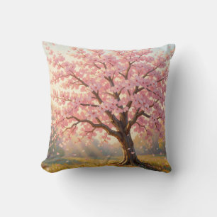 Cojín Decorativo Árbol de flor de cerezo en flor en primavera