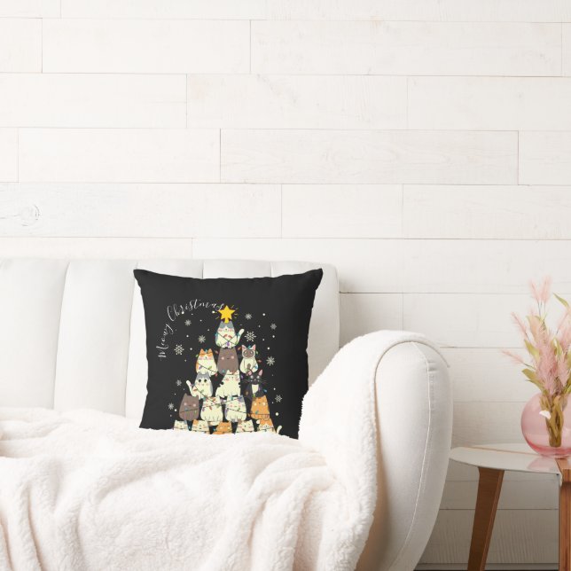 Cojín Decorativo Árbol de gato de Navidades Meowy navideños (Sofá)