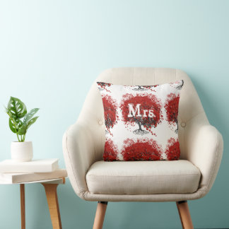 Cojín Decorativo Árbol de hojas del corazón rojo