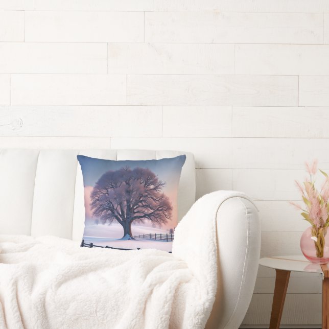 Cojín Decorativo Árbol de invierno con valla (Sofá)