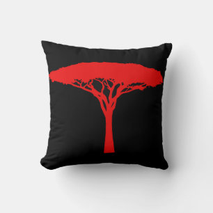Cojín Decorativo Árbol de la Sombrilla Roja