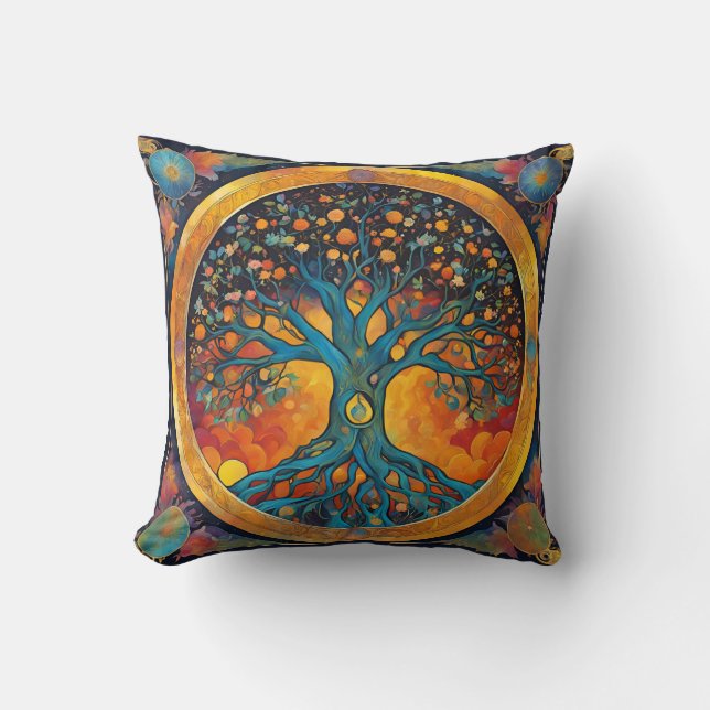Cojín Decorativo Árbol de la Vida (Anverso)
