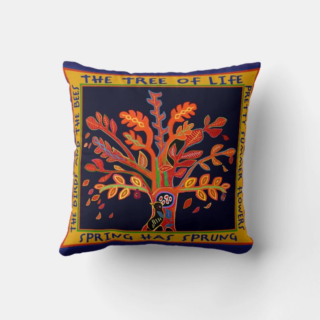 Cojín Decorativo Árbol de la Vida (Reverso )
