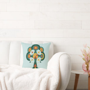 Cojín Decorativo Árbol de la Vida Arte Boho Mandala