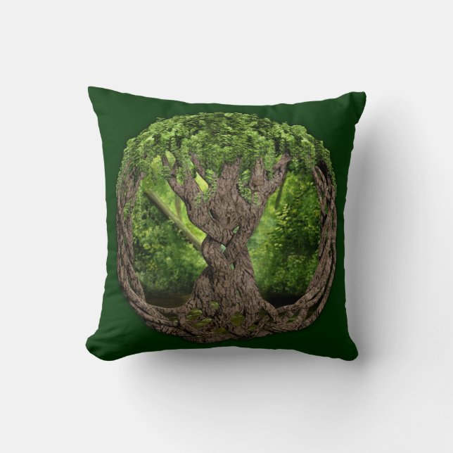 Cojín Decorativo Árbol de la vida céltico (Anverso)