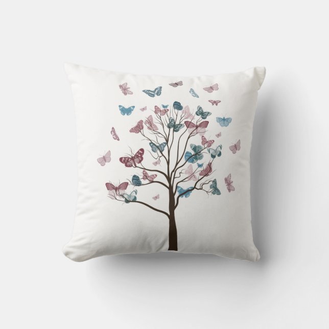 Cojín Decorativo Árbol de las mariposas (Anverso)