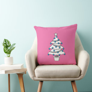 Cojín Decorativo Árbol de Navidad Blanco