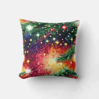 Cojín Decorativo Árbol de Navidad colorido con adornosTira Pillo