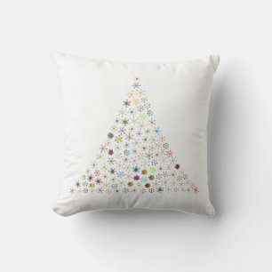 Cojín Decorativo Árbol de Navidad colorido de nieve Feliz Fenómeno