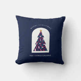 Cojín Decorativo Árbol de Navidad con control azul personalizado