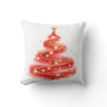 Árbol de Navidad con remolino de purpurina roja