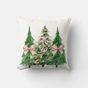 Cojín Decorativo Árbol de Navidad Coquette, Conciencia del Cáncer d