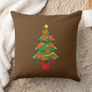 Cojín Decorativo Árbol de Navidad de Baloncesto