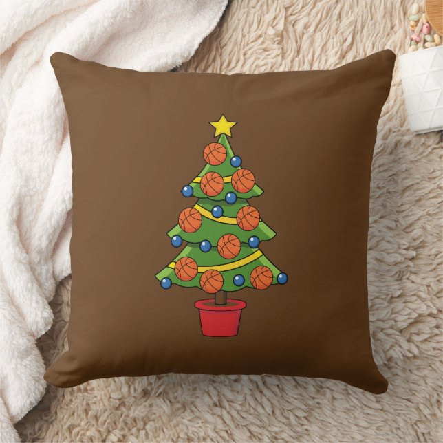 Cojín Decorativo Árbol de Navidad de Baloncesto (Manta)