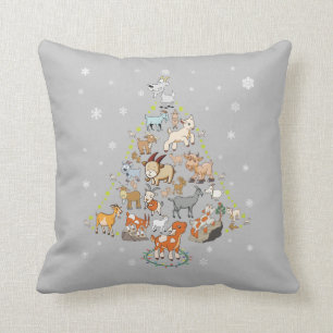 Cojín Decorativo Árbol de Navidad de cabra