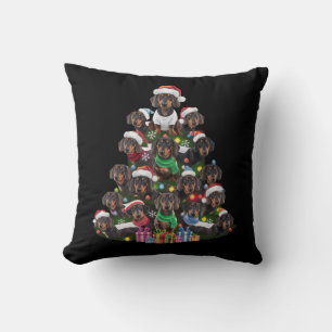 Cojín Decorativo Árbol de Navidad de Dachshund