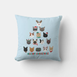 Cojín Decorativo Árbol de Navidad de gato