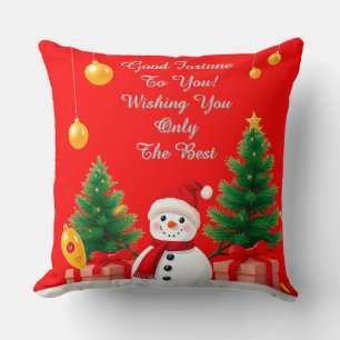 Cojín Decorativo Árbol de Navidad de Muñeco de Nieve Decoración de 
