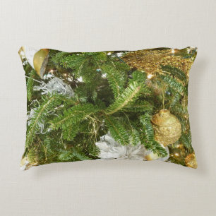 Cojín Decorativo Árbol de Navidad de plata y oro I Fiesta