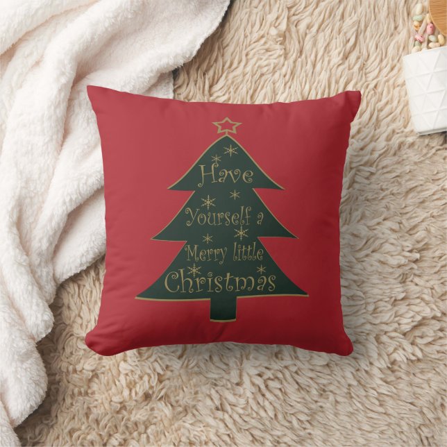 Cojín Decorativo Árbol de Navidad decorado (Manta)