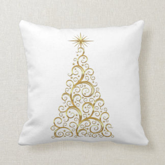 Cojín Decorativo Árbol de navidad del oro