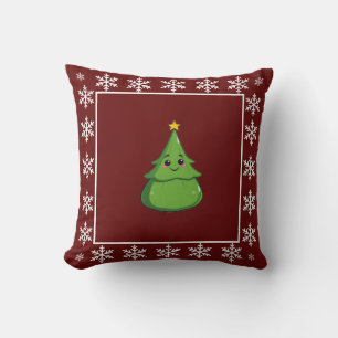 Cojín Decorativo Árbol de Navidad divertido lindo cómico trendy ele