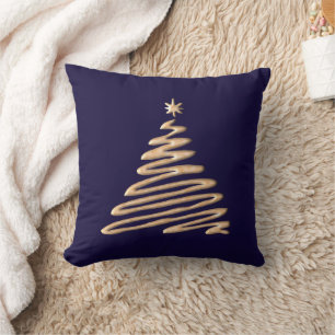 Cojín Decorativo Árbol de Navidad dorado
