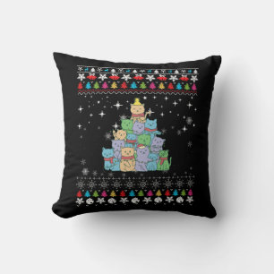 Cojín Decorativo Árbol de Navidad Feo para Gatos Navidad