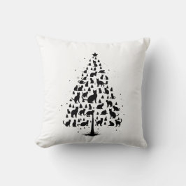 Cojín Decorativo Árbol de Navidad Gato Lover 1