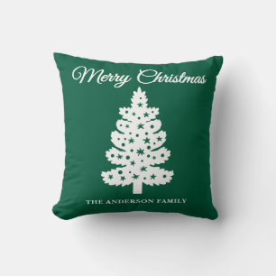Cojín Decorativo Árbol de Navidad manuscrito verde