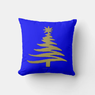 Cojín Decorativo Árbol de Navidad moderno estampado con plantilla d