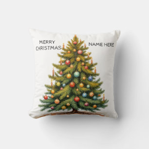 Cojín Decorativo Árbol de Navidad Personalizado