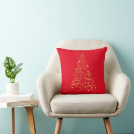 Cojín Decorativo Árbol de navidad - rojo