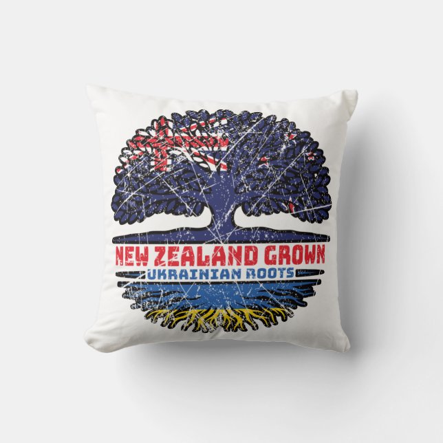 Cojín Decorativo Árbol de Nueva Zelanda de Ucrania (Anverso)