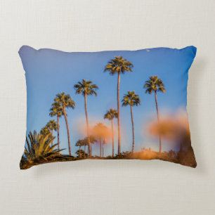 Cojín Decorativo Árbol de palma bajo cielo azul
