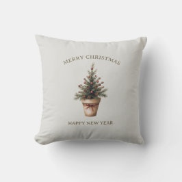 Cojín Decorativo árbol de piña de Navidad rústico personalizado par