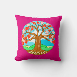 Cojín Decorativo Árbol del corazón de la vida Mandala